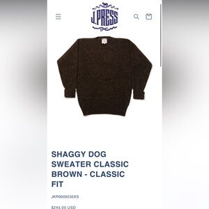 J. Press Shaggy dog wool sweater in brown